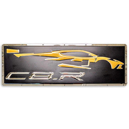 Corvette C8.R Gesture Metal Sign - Front