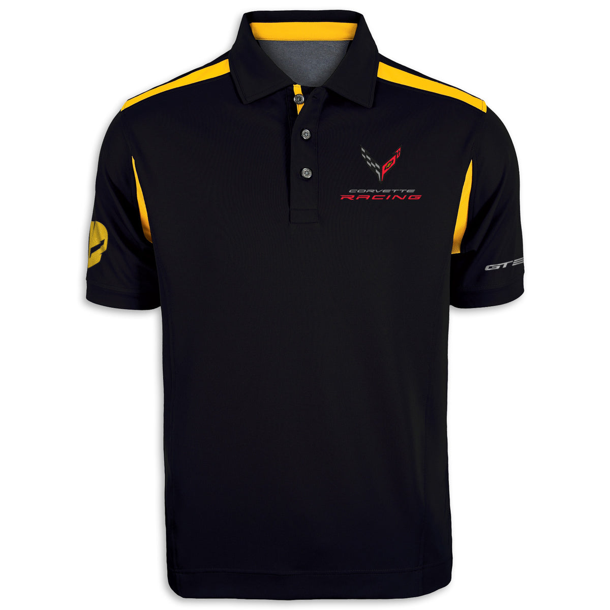 Corvette Racing Two-Tone Polo | Black/Yellow – CorvetteRacingStore.com