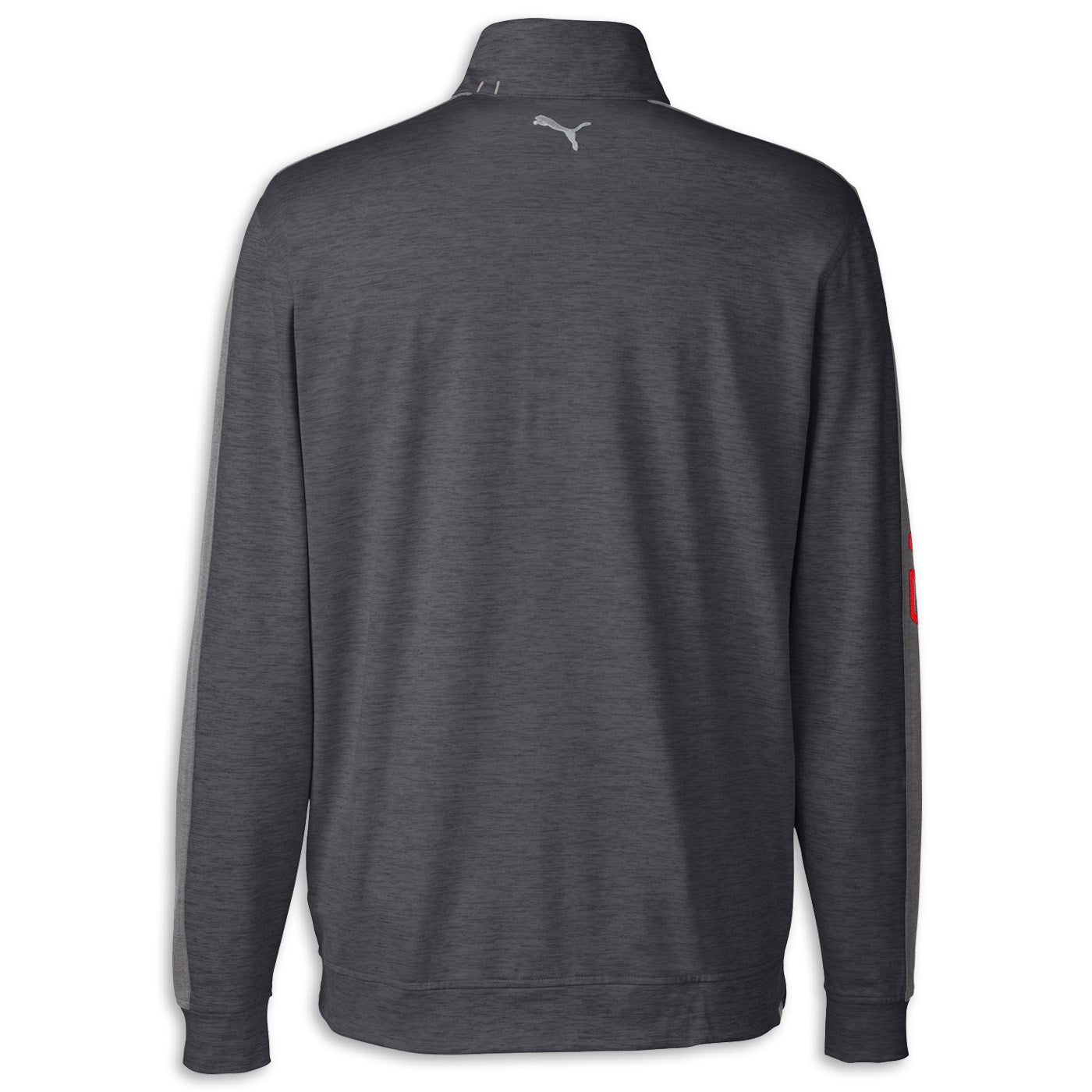 Puma Quarter-Zip | Black Heather/Gray - Back