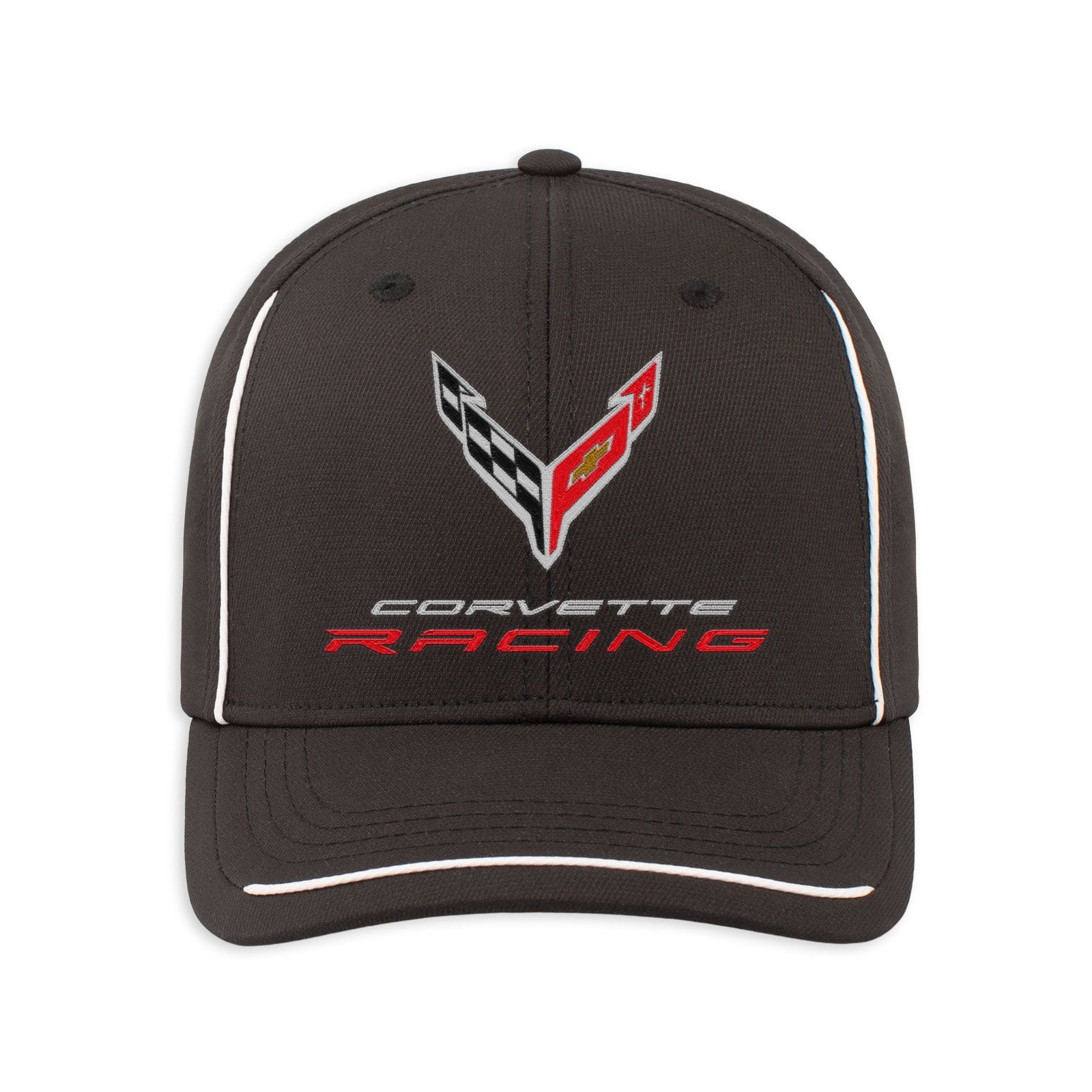 Corvette Racing Fitted Cap | Black/White - Front