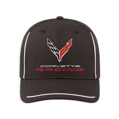 Corvette Racing Fitted Cap | Black/White - Front