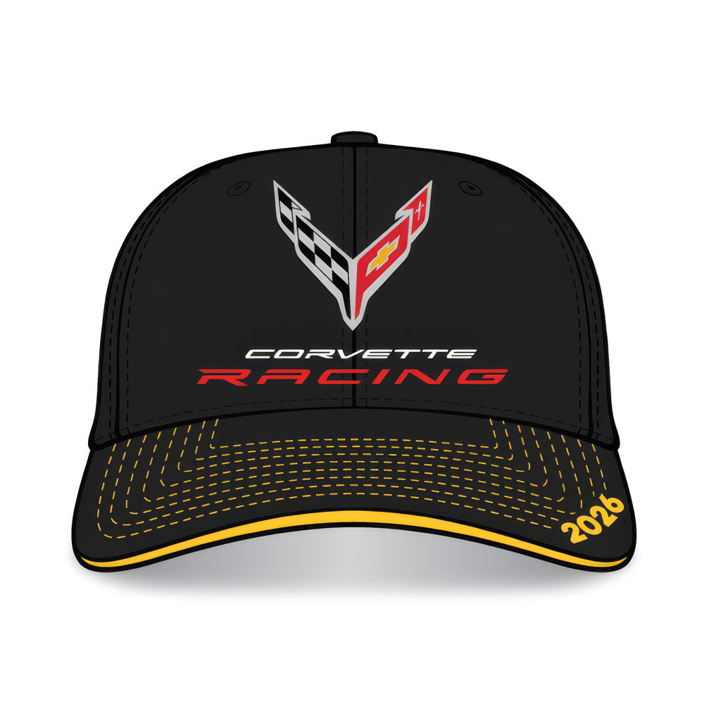 2026 Le Mans Corvette Racing Event Cap | Black - Front