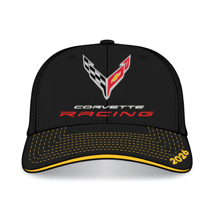 2026 Le Mans Corvette Racing Event Cap | Black - Front