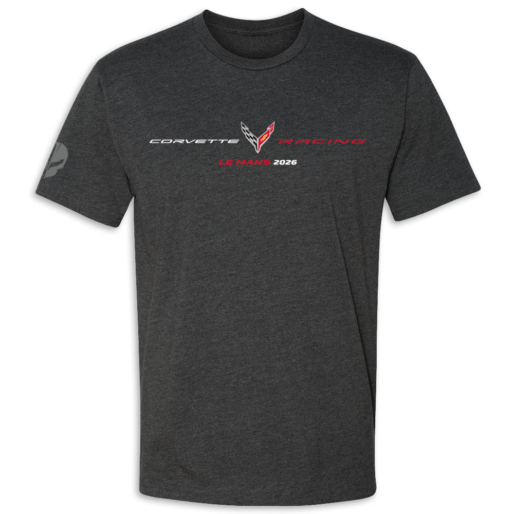 2026 Le Mans Event Tee | Charcoal | Front View