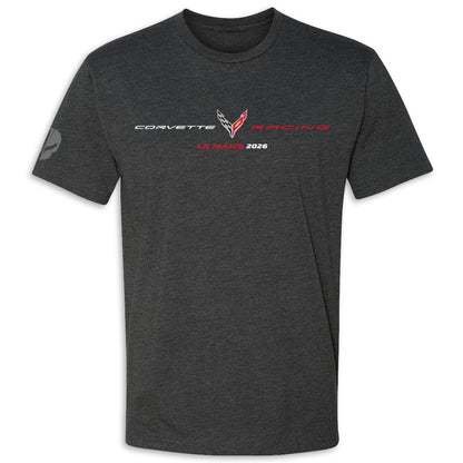 2026 Le Mans Event Tee | Charcoal | Front View