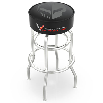 “Jake” Double Ring Chrome Stool