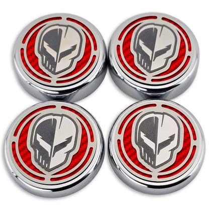 Red - JAKE Carbon Fiber Cap Cover 4pc Kit