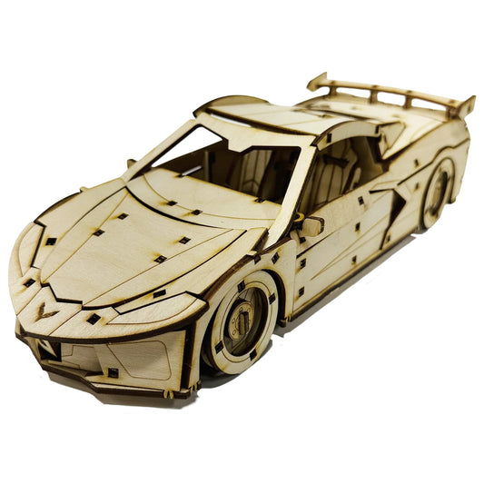 C8 Corvette Snap Together Wood Model